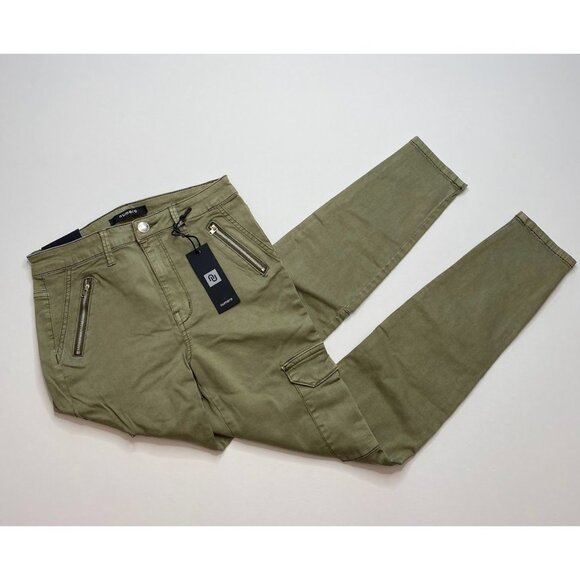 Numero Cargo Ankle Jeans 30 Green Women's Skinny Stretchy High-Rise‎ NEW - Picture 6 of 7